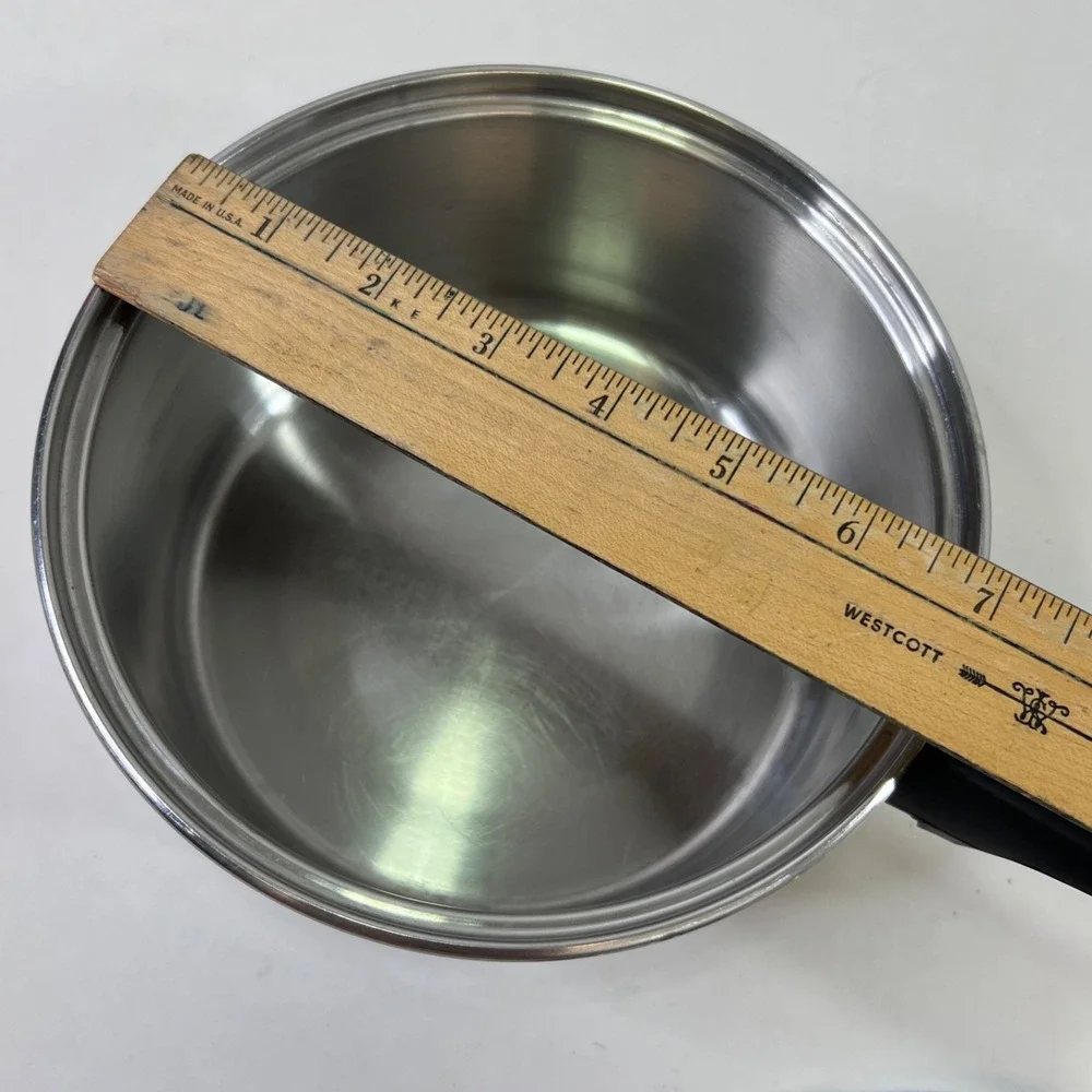 Vintage Lifetime 2 Qt Saucepan with Lid Stainless Steel 18-8 USA Heavy Pan